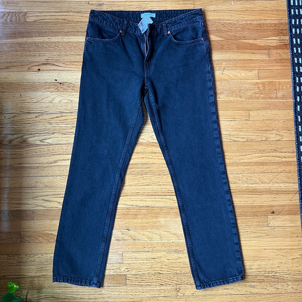 Re/Done 70s Low Rise Straight Black Jeans - Size 28 - NWT